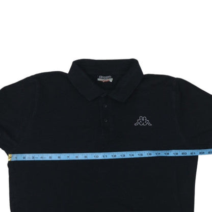 Kappa Men's Black Regular Fit Cotton Polo Shirt Size L
