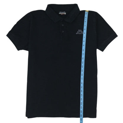Kappa Men's Black Regular Fit Cotton Polo Shirt Size L