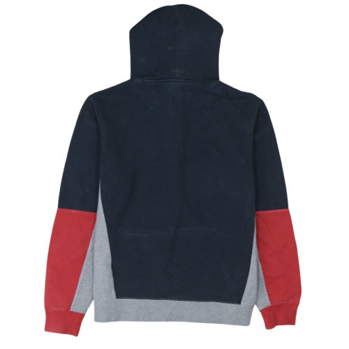 Champion Women's Navy Red Colourblock Pullover Hoodie Large 100% Cotton