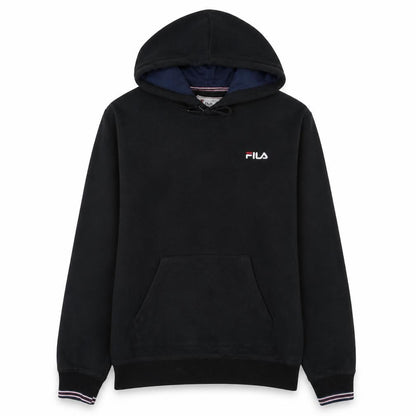 Fila White Line Men's Black Hoodie Size L Cotton Blend Pullover