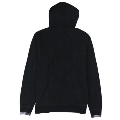 Fila White Line Men's Black Hoodie Size L Cotton Blend Pullover