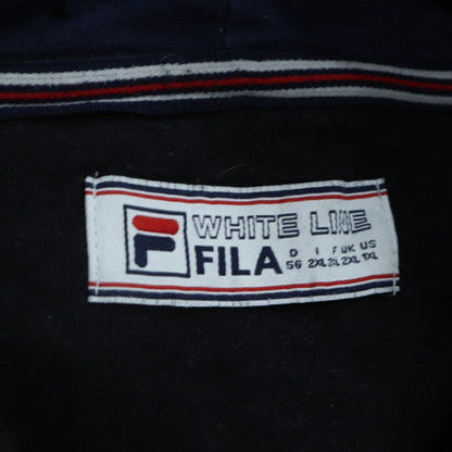 Fila White Line Men's Black Hoodie Size L Cotton Blend Pullover