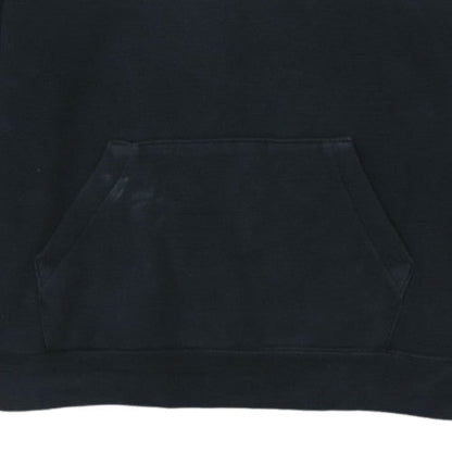 Nike Women Black Pullover Hoodie M Hooded Raglan Sleeve Logo Sweatshirt