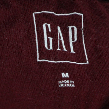 GAP Mens Red Long Sleeve Logo Crew Neck T-Shirt Size M