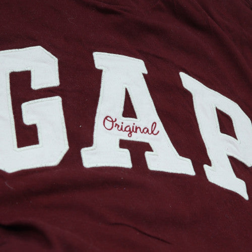 GAP Mens Red Long Sleeve Logo Crew Neck T-Shirt Size M