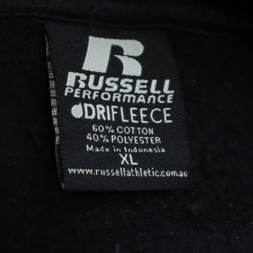Russell Athletic Men's Black XL Pullover Hoodie Fleece Sportswear
