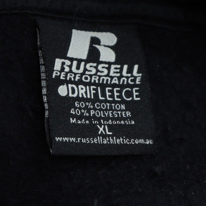 Russell Athletic Men's Black XL Pullover Hoodie Fleece Sportswear