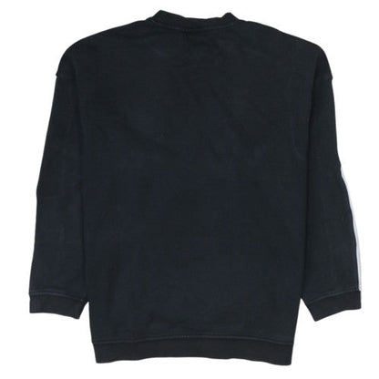 adidas Womens Black Medium Crew Neck Pullover Sweatshirt with Logo