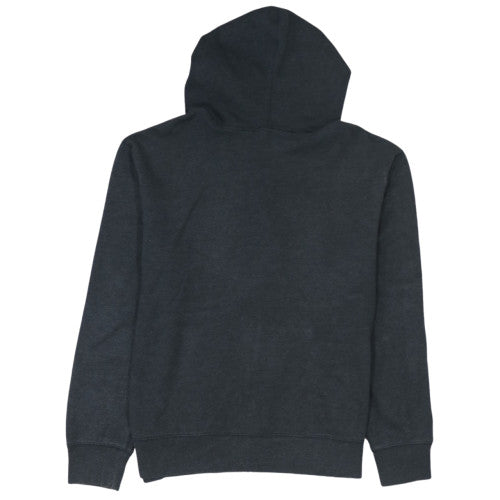 GAP Mens Black Full Zip Hoodie L Fleece Lined Classic Logo Sweatshirt