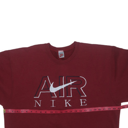 Nike Men’s Burgundy AIR Logo Crew Neck Sweatshirt XL