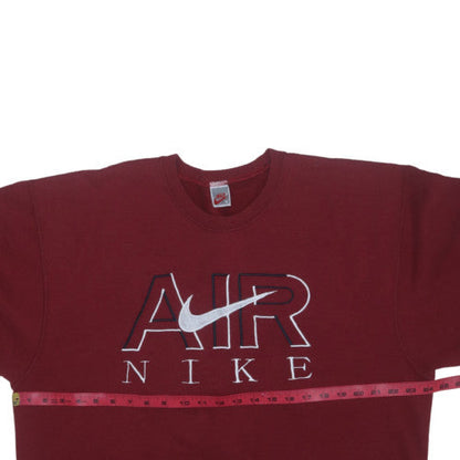 Nike Men’s Burgundy AIR Logo Crew Neck Sweatshirt XL