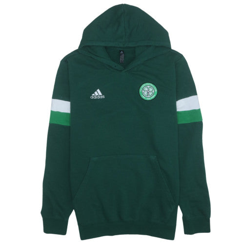Adidas Mens Green Celtic FC Pullover Hoodie L Cotton Blend