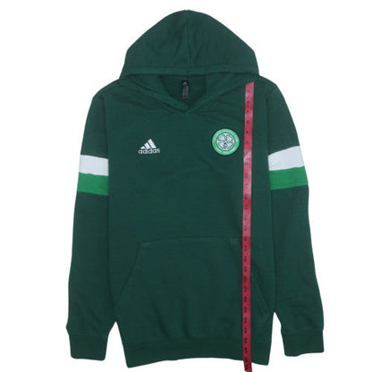 Adidas Mens Green Celtic FC Pullover Hoodie L Cotton Blend