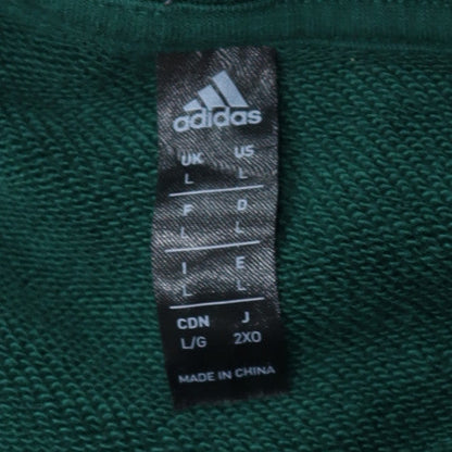 Adidas Mens Green Celtic FC Pullover Hoodie L Cotton Blend