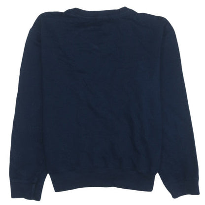 Ralph Lauren Women Navy Blue Cotton Crew Neck Sweatshirt M
