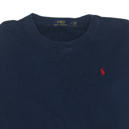 Ralph Lauren Women Navy Blue Cotton Crew Neck Sweatshirt M
