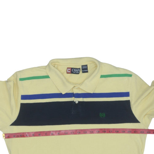 Chaps Men's Beige Short Sleeve Polo Shirt XL Classic Fit Cotton