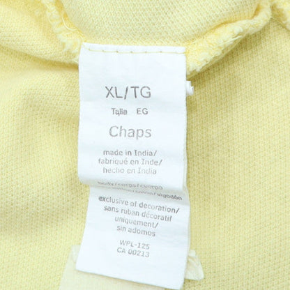 Chaps Men's Beige Short Sleeve Polo Shirt XL Classic Fit Cotton