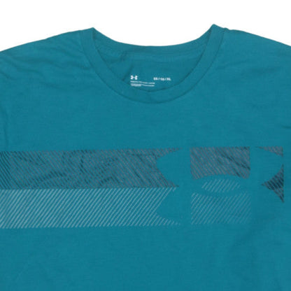 Under Armour Men's Teal Graphic Crew Neck T-Shirt XL Loose Fit