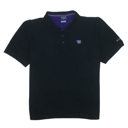 Columbia Mens Black PFG Regular Polo Shirt XXL Cotton Blend