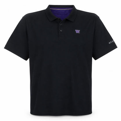 Columbia Mens Black PFG Regular Polo Shirt XXL Cotton Blend