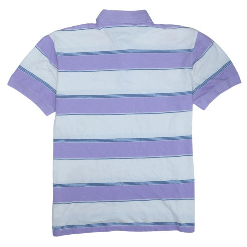 Tommy Hilfiger Men's Purple Striped Cotton Polo Shirt XL