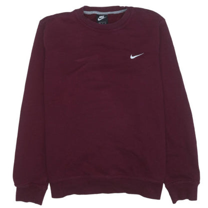 Nike Men's Burgundy Crew Neck Sweatshirt XL Cotton Blend Classic Style