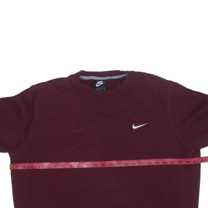 Nike Men's Burgundy Crew Neck Sweatshirt XL Cotton Blend Classic Style
