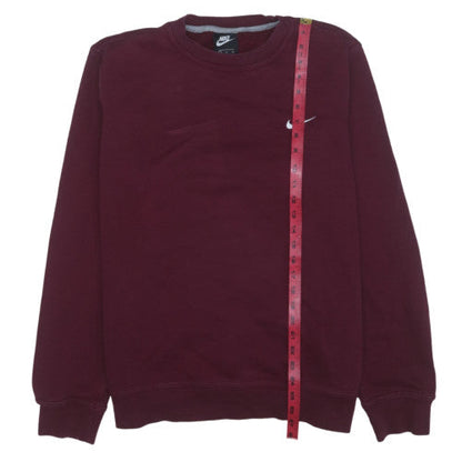 Nike Men's Burgundy Crew Neck Sweatshirt XL Cotton Blend Classic Style