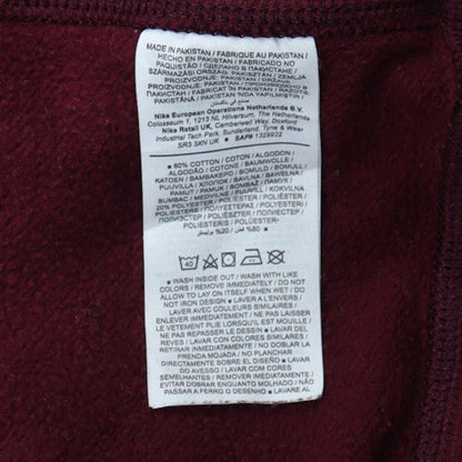 Nike Men's Burgundy Crew Neck Sweatshirt XL Cotton Blend Classic Style