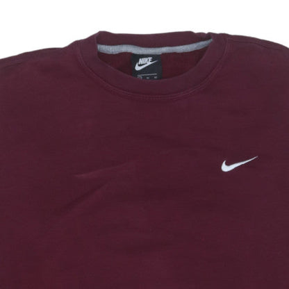 Nike Men's Burgundy Crew Neck Sweatshirt XL Cotton Blend Classic Style