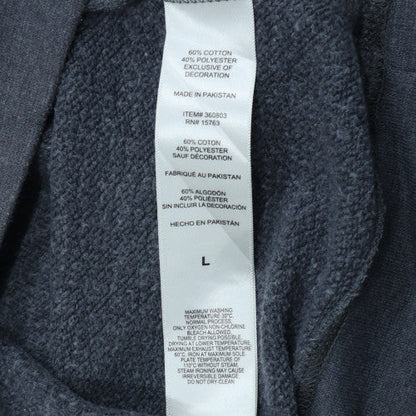 Champion Men's Grey Pullover Sweatshirt L Logo Crew Neck