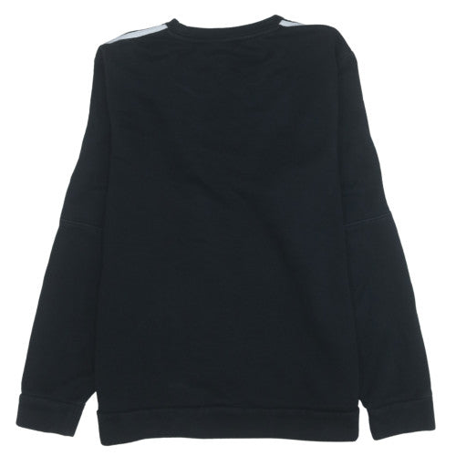 Adidas Men's Black L Pullover Sweatshirt Fleece Crew Neck Regular Fit