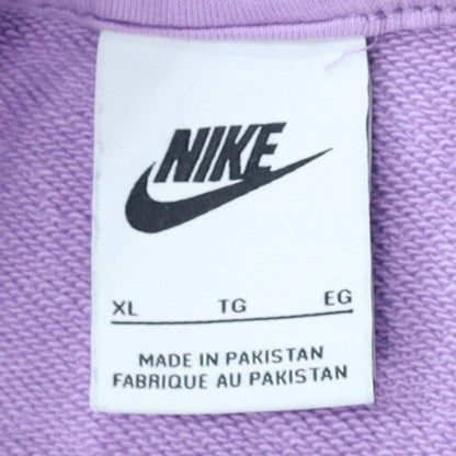 Nike Womens Purple XL Pullover Hoodie Sweatshirt with Logo