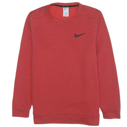 Nike Womens Red Dri-Fit Pullover Sweatshirt Size M Crew Neck