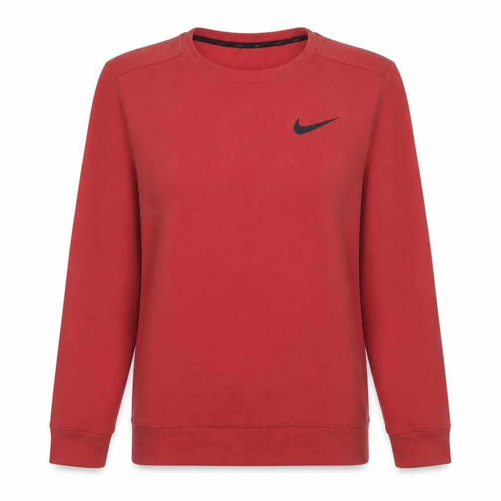 Nike Womens Red Dri-Fit Pullover Sweatshirt Size M Crew Neck