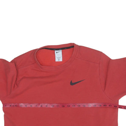 Nike Womens Red Dri-Fit Pullover Sweatshirt Size M Crew Neck