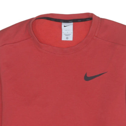 Nike Womens Red Dri-Fit Pullover Sweatshirt Size M Crew Neck