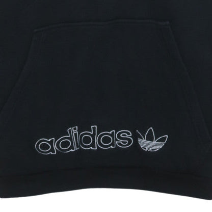 Adidas Mens Black XL Pullover Hoodie with Rainbow Stripes