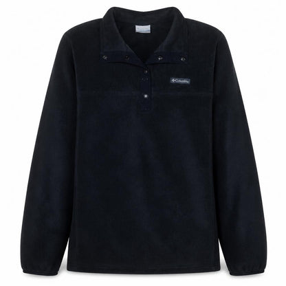Columbia Mens Black XL Fleece Henley Pullover Sweatshirt