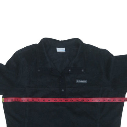 Columbia Mens Black XL Fleece Henley Pullover Sweatshirt