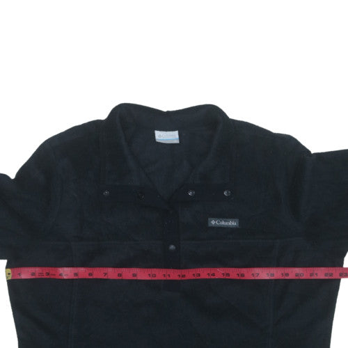 Columbia Mens Black XL Fleece Henley Pullover Sweatshirt