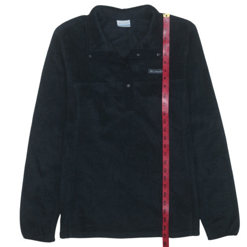 Columbia Mens Black XL Fleece Henley Pullover Sweatshirt