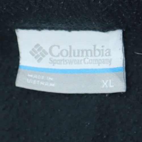 Columbia Mens Black XL Fleece Henley Pullover Sweatshirt
