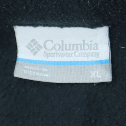 Columbia Mens Black XL Fleece Henley Pullover Sweatshirt