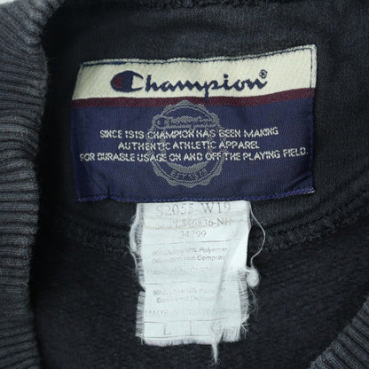 Champion Men's Black Crew Neck Pullover Sweatshirt Size L