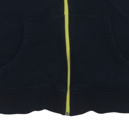 Fred Perry Men’s Black 2XL Full Zip Hoodie with Yellow Trim