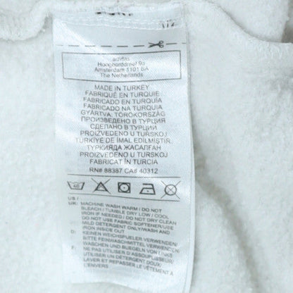 Adidas Womens White XS Pullover Hoodie with Logo Print