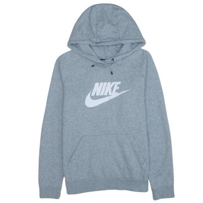 Nike Women’s Grey Pullover Hoodie Large Cotton Logo Casual Sweatshirt