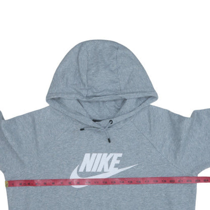 Nike Women’s Grey Pullover Hoodie Large Cotton Logo Casual Sweatshirt